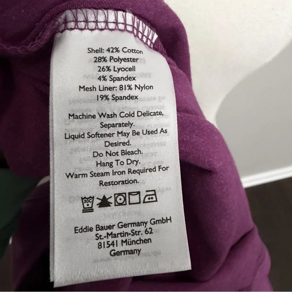Eddie Bauer Meadow Trail Tank Dress Shelf Bra Athletic Athleisure Purple Tall XL